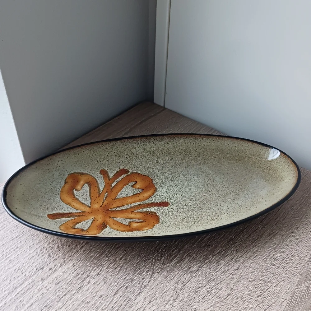 🌷 Pier 1 Kioko Oval Stoneware Serving Platter